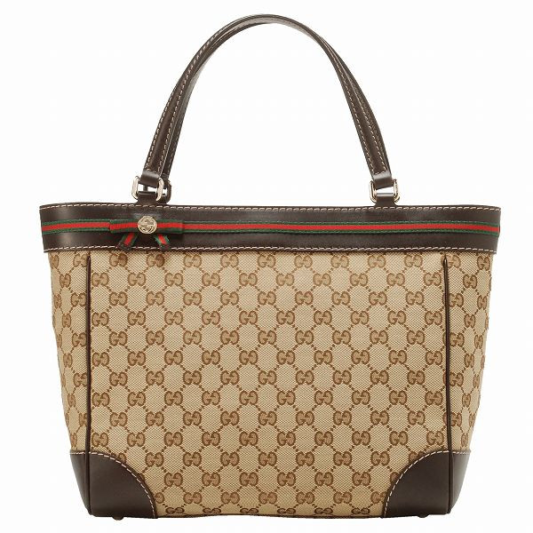 Authentic Gucci Mayfair Bow Tote Bag 257061 Brown